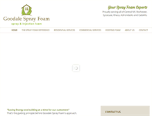 Tablet Screenshot of goodalesprayfoam.com